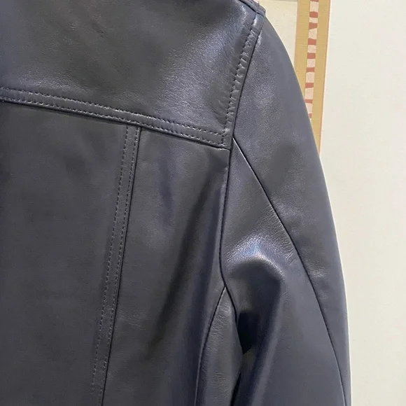 All Saints Dalby Leather Biker Jacket - Picture 14 of 14